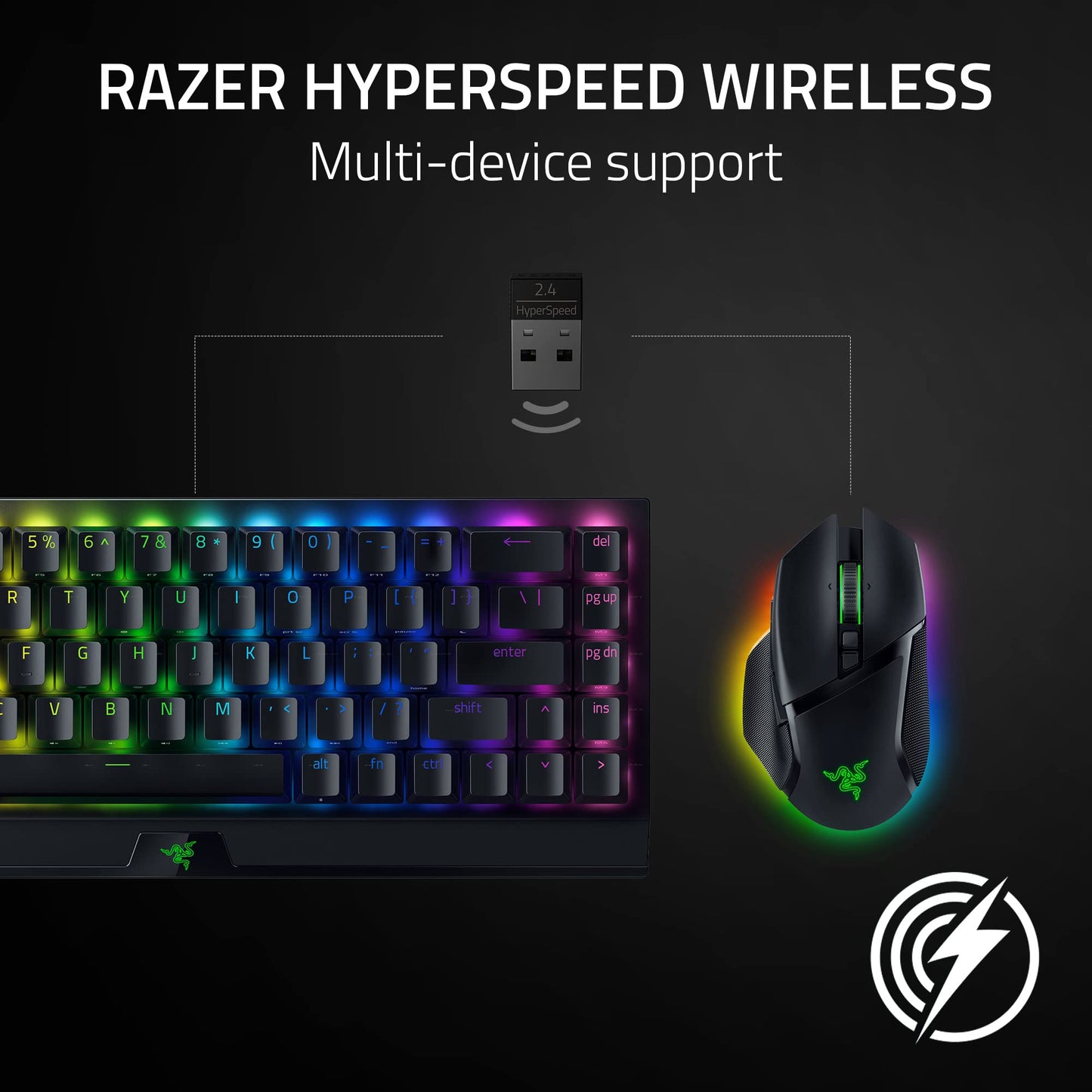 Razer Basilisk V3 Pro Wireless Gaming Mouse: HyperScroll Tilt Wheel - 30K DPI Optical Sensor - Gen-3 Optical Switches - 13-Zone Chroma RGB - 13 Programmable Controls - 3 Connection Modes - Black