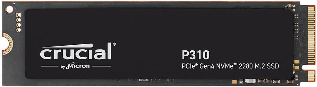 Crucial P310 2TB SSD, PCIe Gen4 NVMe M.2 2280, Up to 7,100MB/s, for Laptop, Desktop (PC), & Handheld Gaming Consoles, Includes Acronis Data Recovery Software, Solid State Drive - CT2000P310SSD801