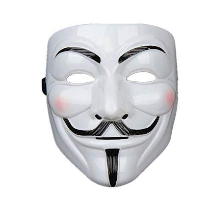 Miuion Anonymous Hacker Cosplay Party Mask （White）