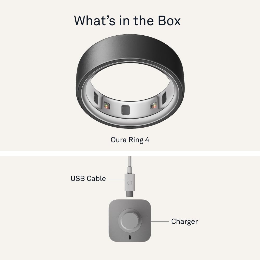 Oura Ring 4 - Stealth - Size 9 - Size Before You Buy