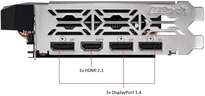 ASRock AMD Radeon RX 6600 Challenger D 8GB GDDR6 DisplayPort 14Gbps HDMI 0dB Silent Cooling 128-bit 7680 x 4320 Dual Fan Graphics Card PCI Express 4.0 x8 8-pin
