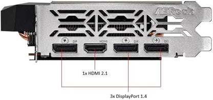ASRock AMD Radeon RX 6600 Challenger D 8GB GDDR6 DisplayPort 14Gbps HDMI 0dB Silent Cooling 128-bit 7680 x 4320 Dual Fan Graphics Card PCI Express 4.0 x8 8-pin