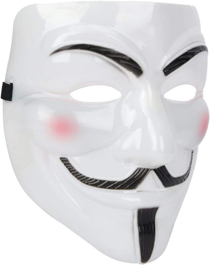 Miuion Anonymous Hacker Cosplay Party Mask （White）
