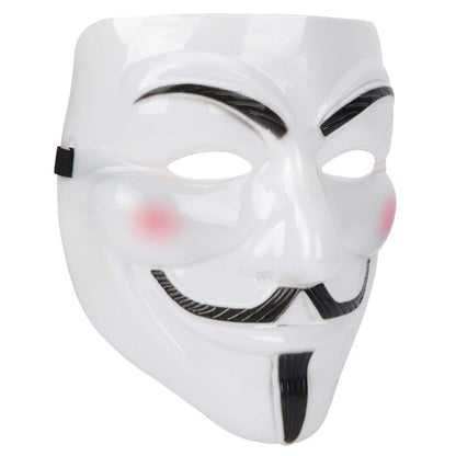 Miuion Anonymous Hacker Cosplay Party Mask （White）