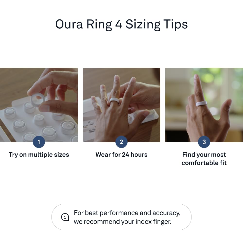 Oura Ring 4 - Stealth - Size 9 - Size Before You Buy