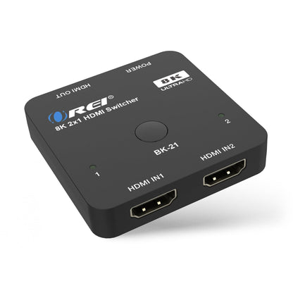OREI 8K 2x1 HDMI Switch 4K@120hz - Auto HDMI Selector 48Gbps High Resolution Switch Between 2 Inputs Perfect for Gaming, PS5, Xbox, HDR10, Dolby Vision