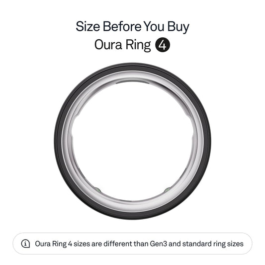 Oura Ring 4 - Stealth - Size 9 - Size Before You Buy
