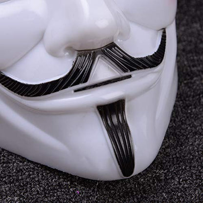 Miuion Anonymous Hacker Cosplay Party Mask （White）