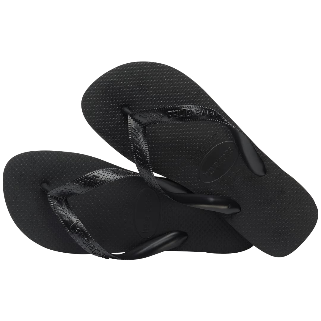 Havaianas Top Flip Flops for Women - Summer Style Sandals - Black, 7-8