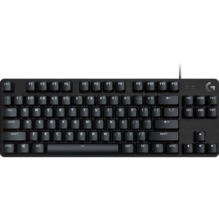 Logitech G413 TKL SE Mechanical Gaming Keyboard - Compact Backlit Keyboard with Tactile Mechanical Switches, Anti-Ghosting, Compatible with Windows, macOS - Black Aluminum