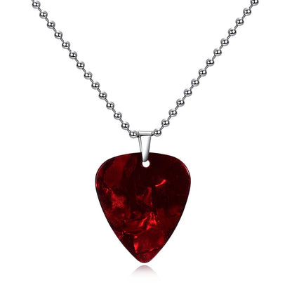 Teemotutu Eddie Necklace Strange Horror Thing Guitar Pick Pendant Necklace Holiday Gift Halloween Costume Cospaly Jewelry