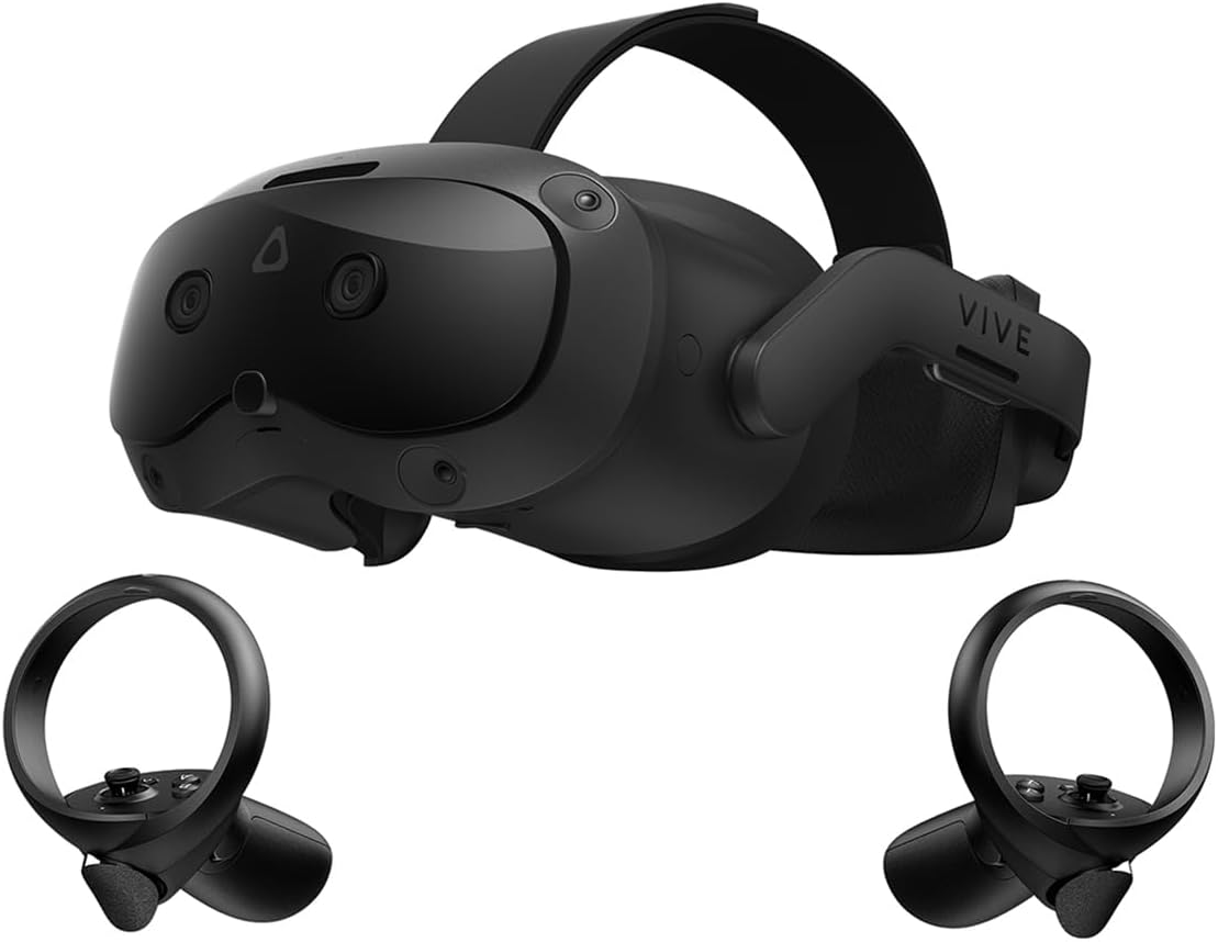 HTC Vive Focus Vision VR Headset with Controllers, Consumer Edition, Bundle with Streaming Kit