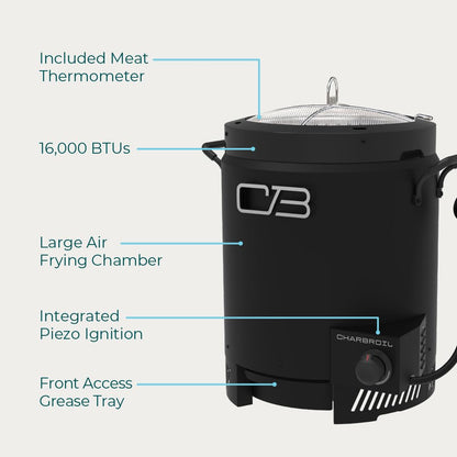 Charbroil The Big Easy Oil-Less Turkey Fryer | Outdoor Air Fryer | Propane Cooker, Black - 24102165