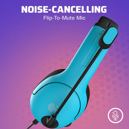PDP Gaming LVL40 Airlite Stereo Headset for Nintendo Switch/Lite/OLED - Wired Power Noise Cancelling Microphone, Lightweight Soft Comfort On Ear Headphones (Mario Neon - Red & Blue)
