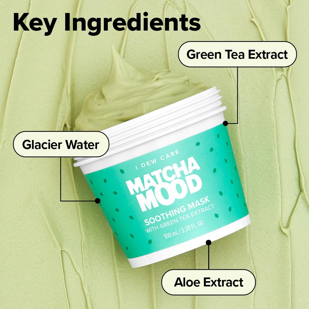 I DEW CARE Wash Off Face Mask Skincare Gift Set - Mini Scoops | Facial Masks, Matcha, Korean Skincare, Pore Cleansing Mask, Cruelty-Free, Travel Size, Mini Set, Stocking Stuffers, Teen Girl Gift Set