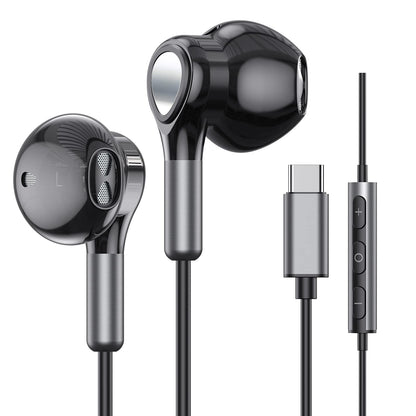 USB C Headphones for Samsung Galaxy S24 S23 Ultra S22 S21 FE S20 A54 A53 USB C Earphones with Mic Volume Control Wired Earbuds USB Type C Headphones for iPhone 16 15 Pro Max Plus iPad Pro Pixel 8 7 6a