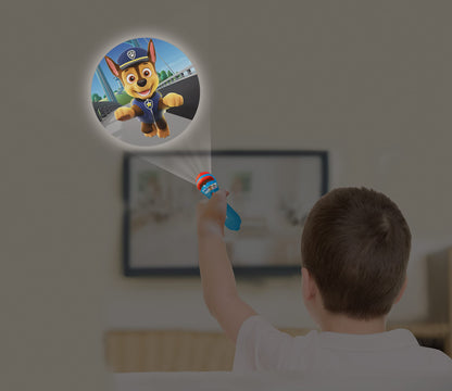 LEXiBOOK, Paw Patrol, Stories Projector, Torch Light and Projector with 3 Discs, 24 Images, Create Your own Stories, LTC050PA