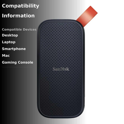 SanDisk 1TB Portable SSD - Up to 800MB/s, USB-C, USB 3.2 Gen 2, Updated Firmware - External Solid State Drive - SDSSDE30-1T00-G26
