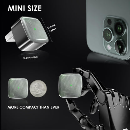 RTGRNKY Mini Wireless Carplay Adapter for iPhone &Android Auto with Extension Cable Type C Caplay Wireless Adapter,Plug & Play Easy and Stable Connection Carplay for Apple & Android Auto