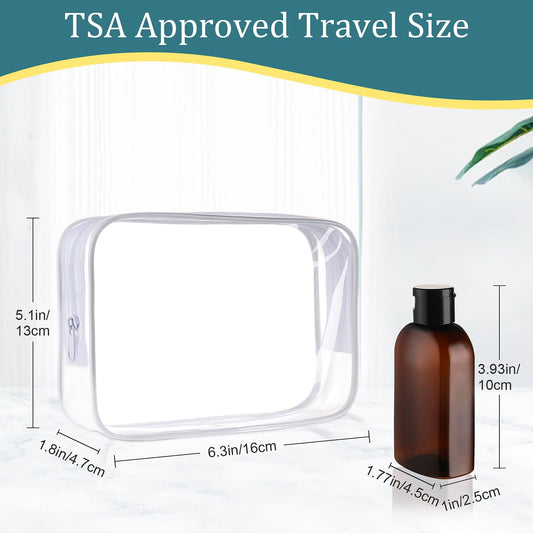 Cosywell Travel Bottles for Toiletries 4pcs 3.4oz Travel Shampoo and Conditioner Bottles TSA Approved Travel Size Containers Leak Proof Small Plastic Squeeze Bottles with Flip Cap