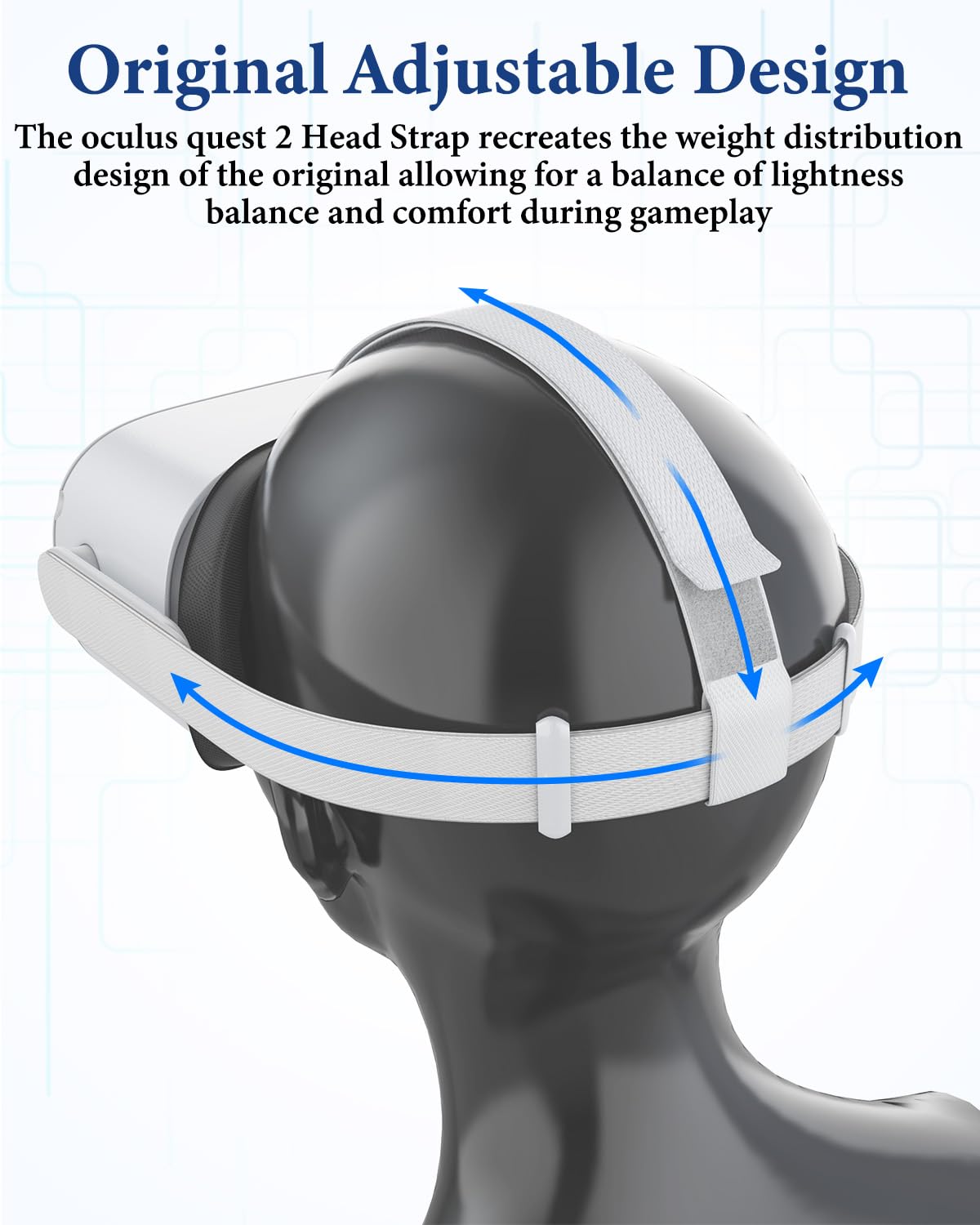 Head Strap for 0culus Quest 2 Headset, Original Replacement HeadStrap Compatible with Met-a Quest 2,Vr Headset Strap for 0culus Quest2 Accessories