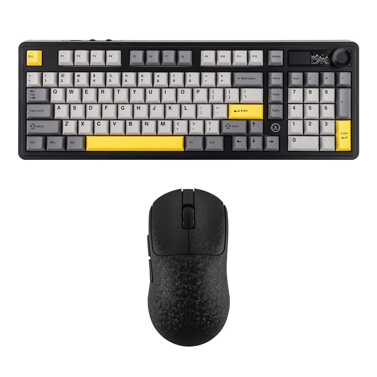 MechLands AJAZZ AK980 96% Gaming Keyboard with AJ199 Lightweight Gaming Mouse with Carbon Fiber Shell