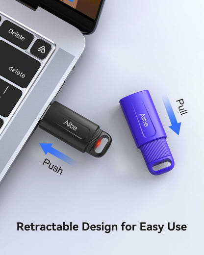 Aiibe 32GB Flash Drive 5 Pack USB 2.0 Memory Stick Multipack for Laptop (32 GB, Colorful)