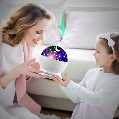 MOKOQI Star Projector Night Lights for Kids, Fun Gifts for 1-4-6-14 Year Old Girl and Boy, Projection Lamp for Kids Bedroom Ceiling, Stars and Moon for Child Asleep Peacefully (White)