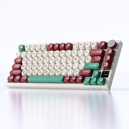 AJAZZ AK820PRO 75% Hot Swap Gasket Mount Mechanical Keyboard with TFT Display Screen, 4000mAh BT/2.4G/Wired RGB South Facing LED, MOA Profile Keycaps & Knob Control Flying Fish Switch