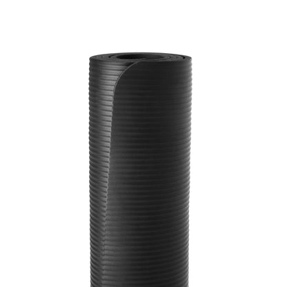 Amazon Basics 1/2 Inch Extra Thick Exercise Yoga Mat with Carrying Strap, Black