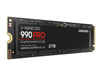 SAMSUNG 990 PRO SSD 2TB NVMe M.2 PCIe Gen4, M.2 2280 Internal Solid State Hard Drive, Seq. Read Speeds Up to 7,450 MB/s for High End Computing, Gaming, and Heavy Duty Workstations, MZ-V9P2T0B/AM