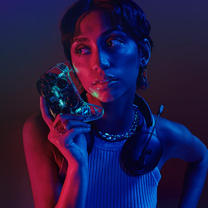 Afterglow Wireless RGB Controller - Nintendo Switch/Switch Lite/Switch - OLED Model, Nintendo Switch 2, Prismatic LED Lighting, Full Motion Control Gamepad, Customizable Paddle Buttons, Rechargeable Battery, Translucent