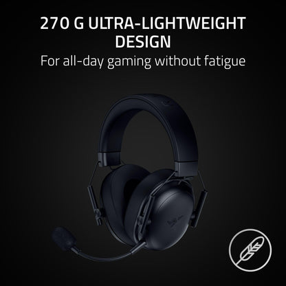 Razer BlackShark V3 X HyperSpeed Wireless Gaming Headset for PC: 50mm Drivers - Cardioid Mic - 2.4 GHz, Bluetooth, USB - Works with Mac, PS5, Nintendo Switch, Smartphone - 70 Hr Battery - Black