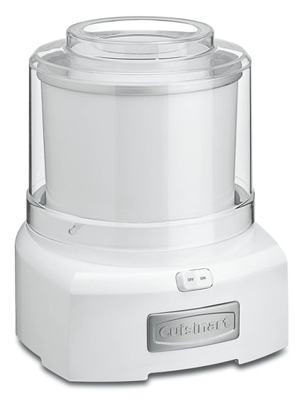 Cuisinart Ice Cream Maker Machine, 1.5 Quart Double Insulated Machine, Sorbet and Frozen Yogurt Maker, Ready in 20 Minutes, ICE-21P1, White