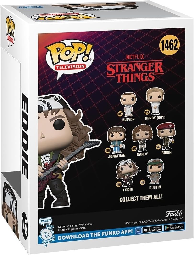 Funko POP! TV: Stranger Things - Hunter Eddie with Guitar - Collectable Vinyl Figure - Gift Idea - Official Merchandise - for Kids & Adults - TV Fans - Model Figure for Collectors and Display