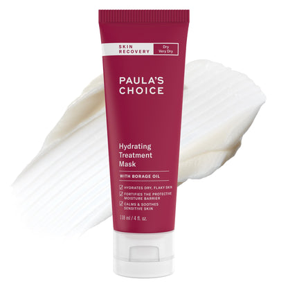 Paula's Choice SKIN RECOVERY Hydrating Treatment Face Mask, Overnight Face Mask Cream with Primrose Oils, Vitamin C, A, E, & Hylauronic Acid, Hydrate, Smooths, Calming, 4oz