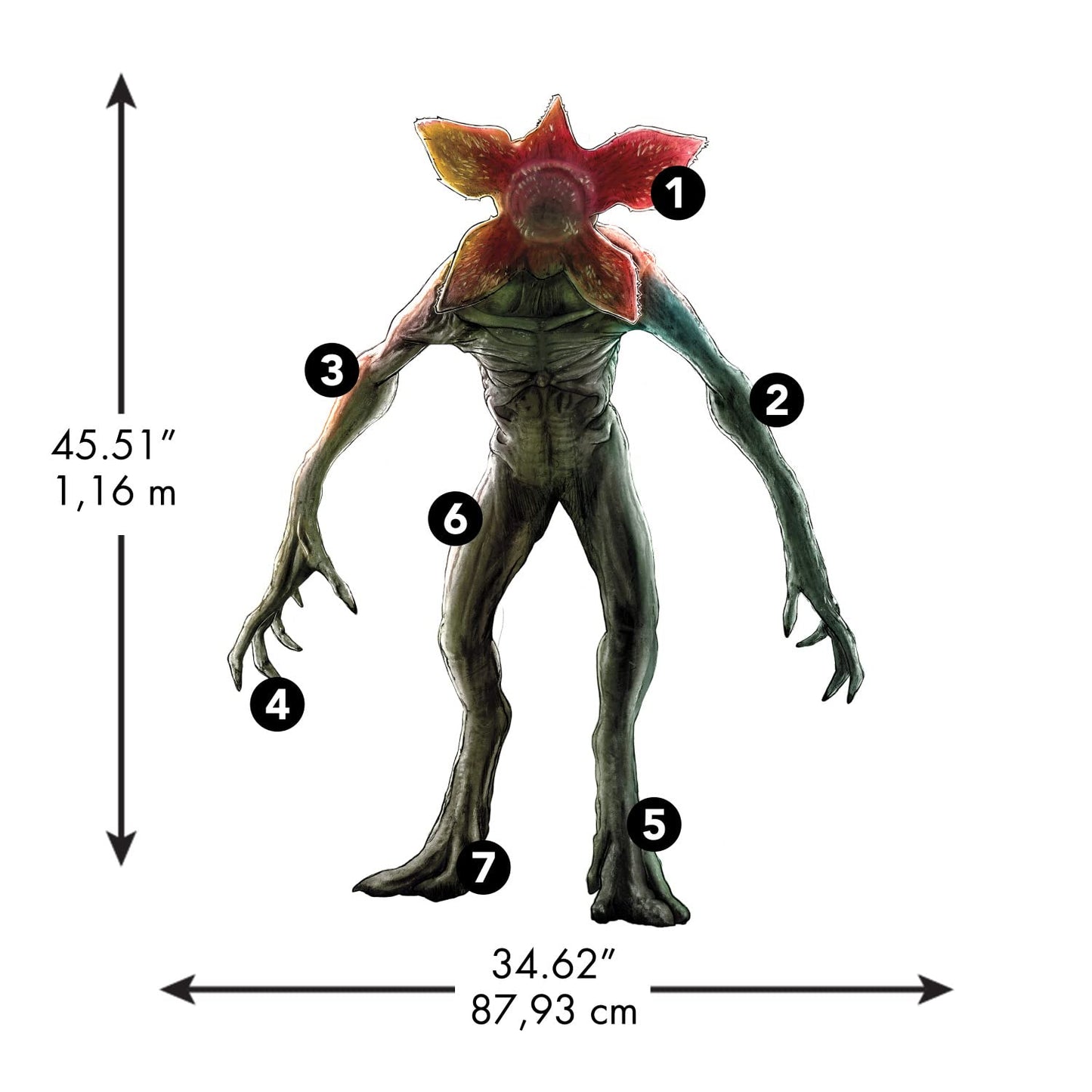 RoomMates RMK5142GM Netflix Stranger Things Demogorgon Peel and Stick Giant Wall Decal