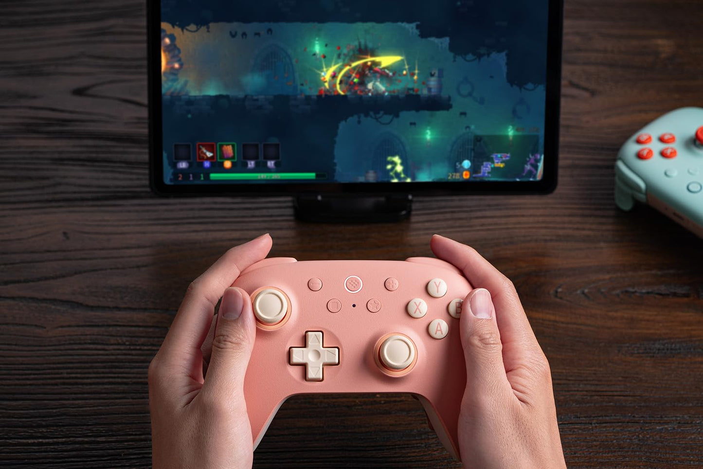8BitDo Ultimate 2C Wireless Controller for Windows PC and Android, with 1000 Hz Polling Rate, Hall Effect Joysticks and Triggers, and Remappable L4/R4 Bumpers (Peach)