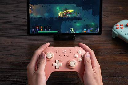 8BitDo Ultimate 2C Wireless Controller for Windows PC and Android, with 1000 Hz Polling Rate, Hall Effect Joysticks and Triggers, and Remappable L4/R4 Bumpers (Peach)