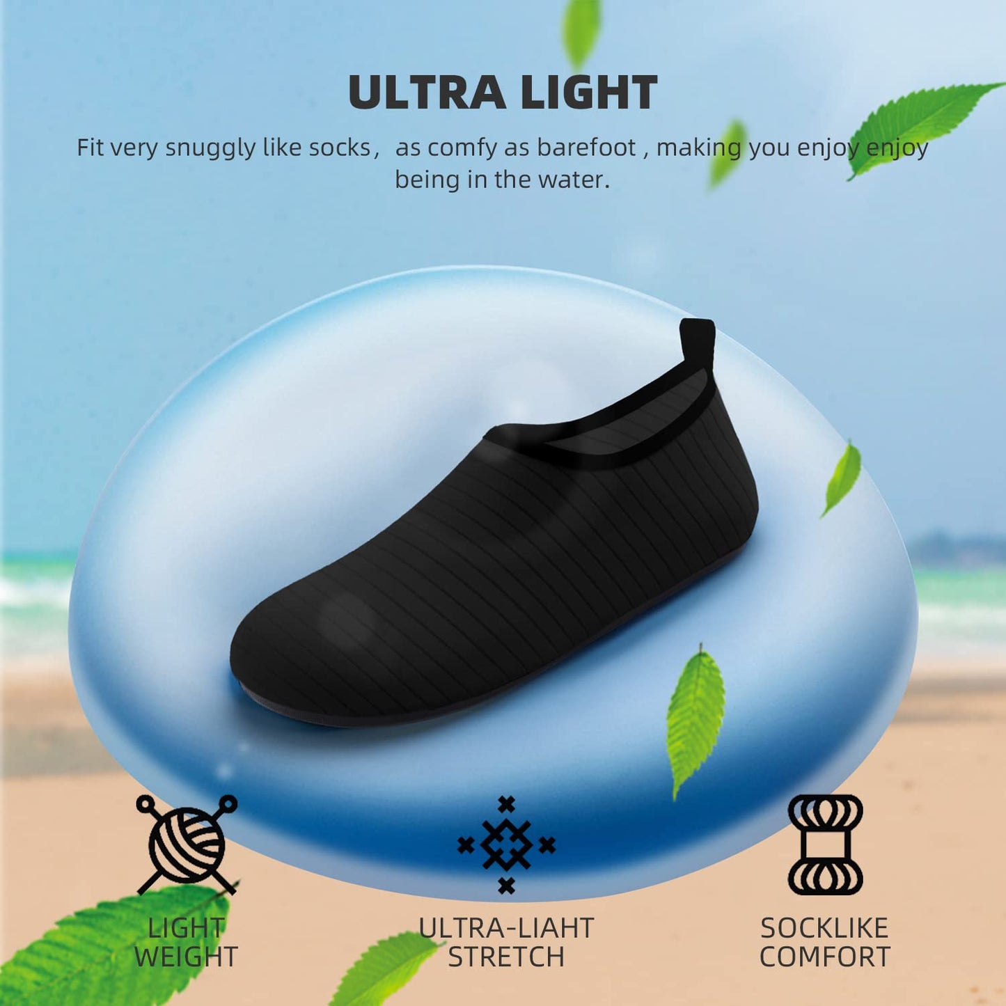Water Shoes for Women Men Cruise Ship Essentials Accessories Beach Camping Gear Swim Item Supplies Must Haves Pool Gear Summer Adult Youth Size 10-11 Women/9-10 Men