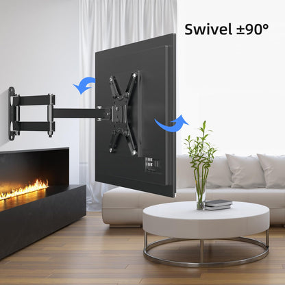 Suptek Full Motion TV Monitor Wall Mount for Most 13-42 Inch LED LCD Flat Curved Screen TVs & Monitors, Articulating Arms Swivel Tilt Extension Rotation, Max VESA 200x200mm up to 44lbs, MA1345