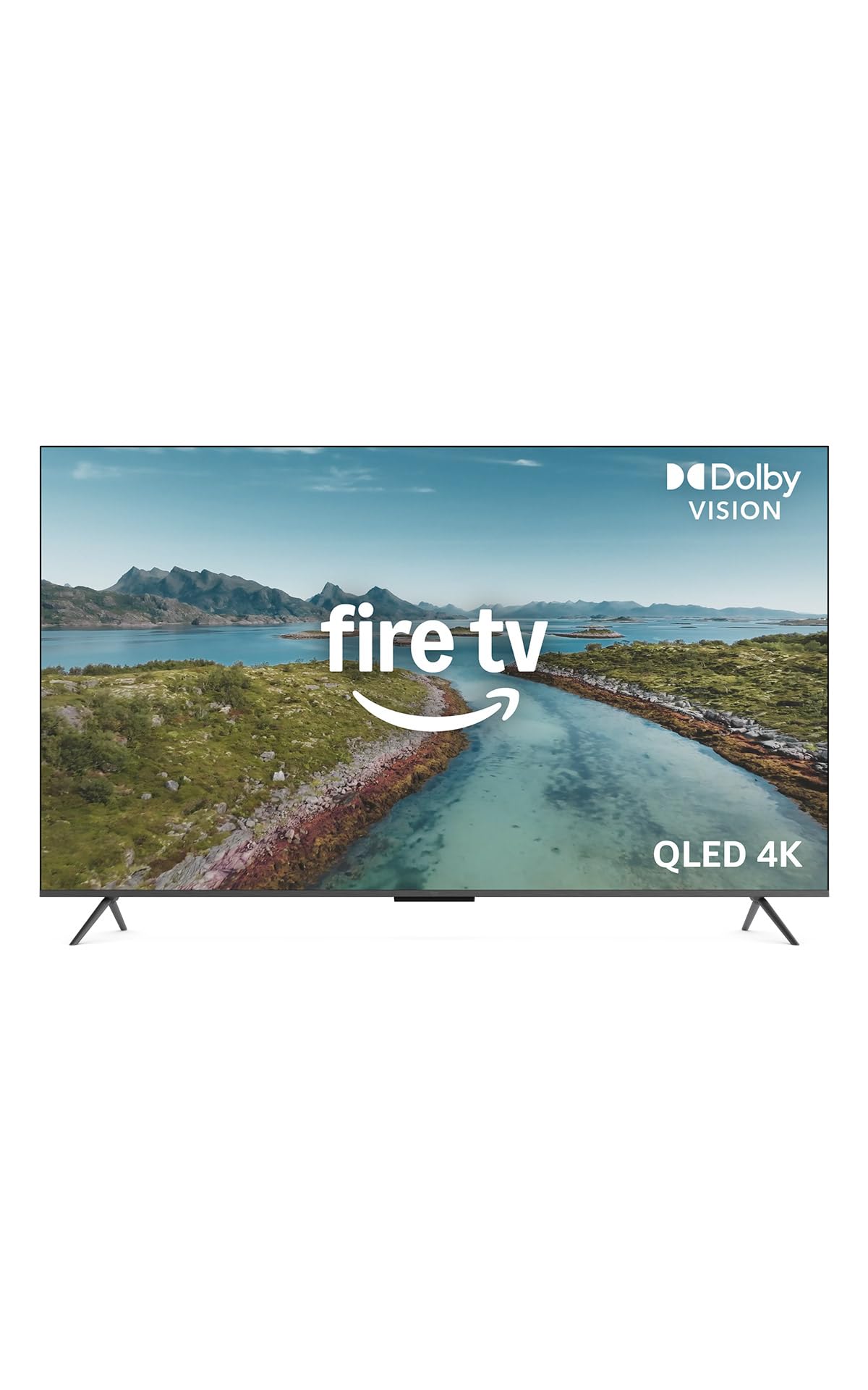 Amazon Fire TV 75" Omni QLED Series (newest model), 4K Ultra HD smart TV, HDR10+, Dolby Vision, Dolby Audio, quad-core processor, hands-free with Alexa