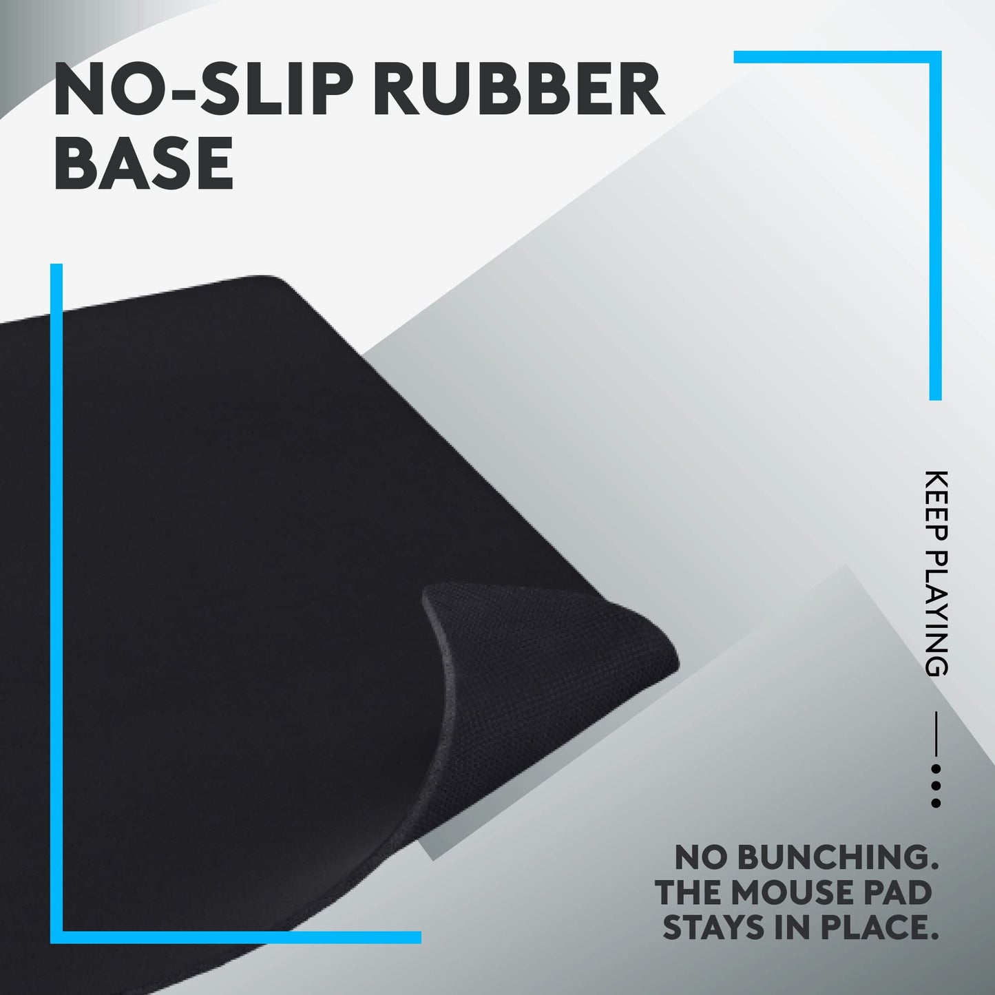 Logitech G840 XL Cloth Gaming Mouse Pad - 0.12 in Thin, Stable Rubber Base, Performance-Tuned Surface - Black