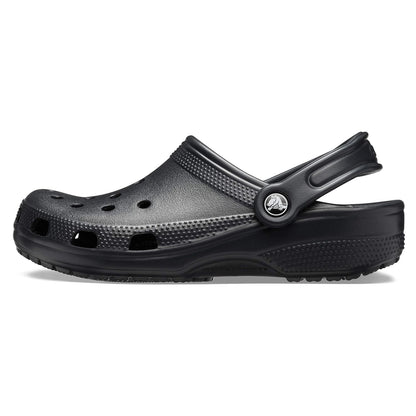 Crocs Unisex-Adult Classic Clogs, Black, 11 Men/13 Women