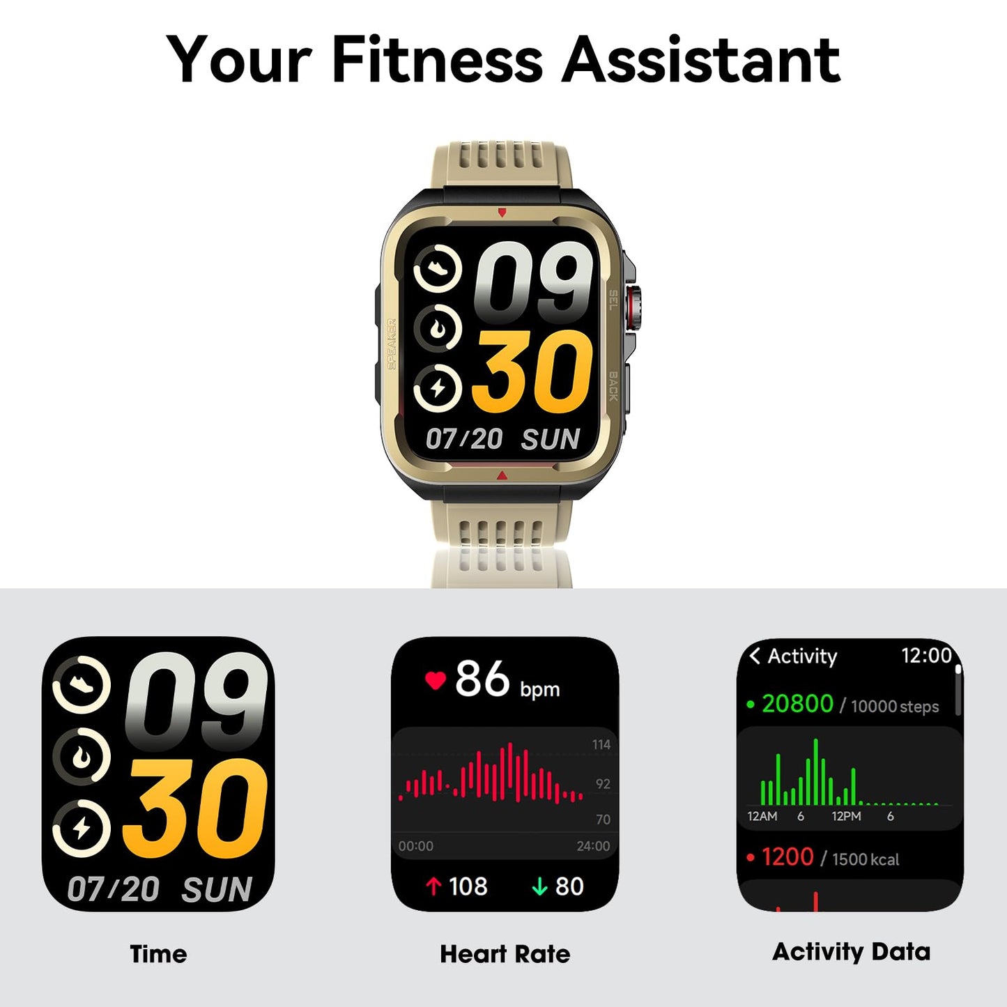 Smart Watch for Men Women (Answer/Make Call), 2025 New 1.8" HD SmartWatch, Fitness Watch with 120+ Sport Modes, IP68 Waterproof, Pedometer, Heart Rate/Sleep Monitor, Activity Tracker for Android iOS