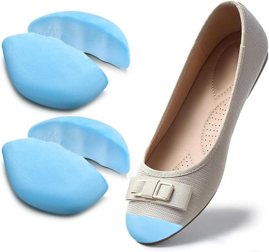 Dr.Foot Shoe Filler Inserts for Loose Shoe, Toe Filler Cushion Inserts for Shoe Too Big, Big Shoe Fillers Make Shoes Fit for Casual Sports High Heels Boots (Medium: Half to One Size Bigger, Blue)