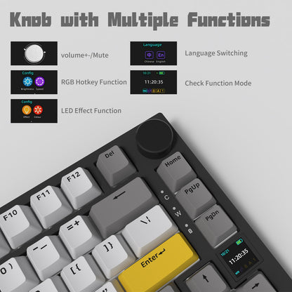 AJAZZ Gaming Keyboard (AK820PRO Grey)