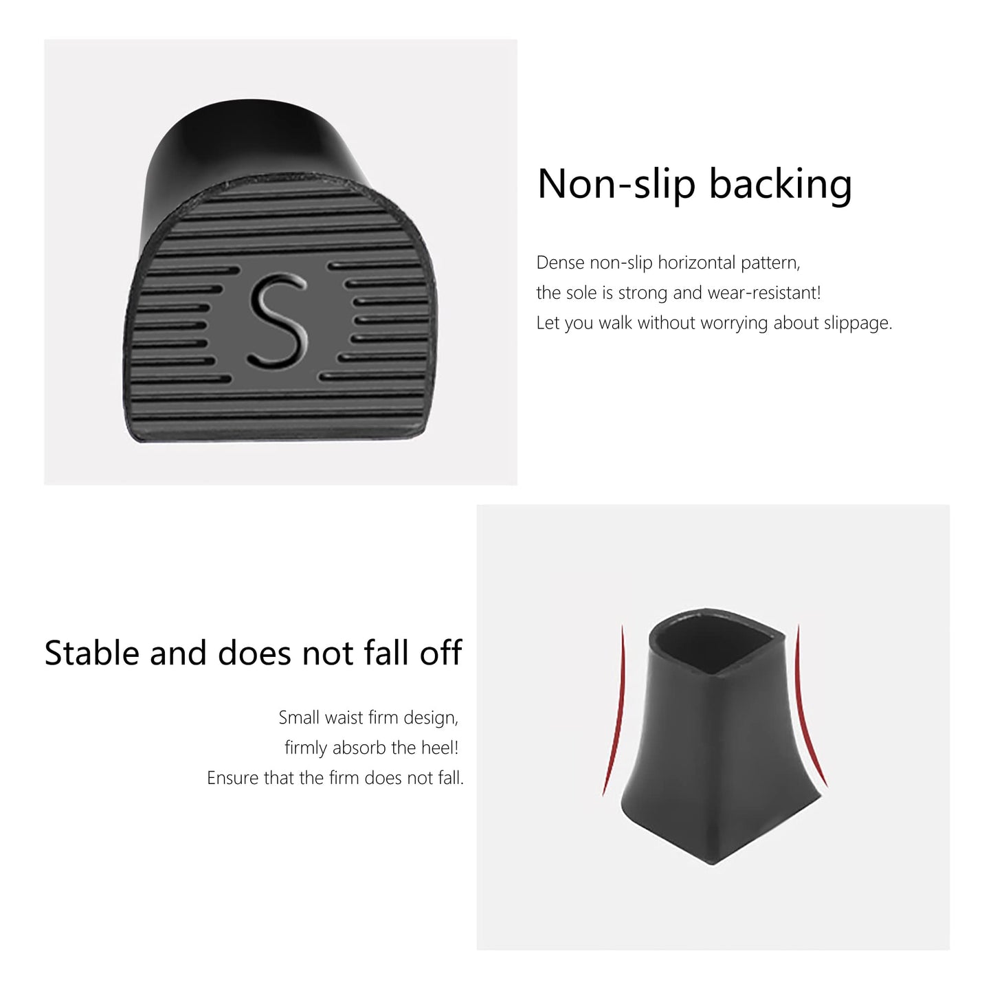 SooGree High Heel Protectors 8 Pairs Heel Repair Caps Covers & Heel Stoppers 4 Sizes Heel Cover Perfect for Wedding, Grass, Gravel, Wetlands Outdoor Events (XXS,XS,S,M)