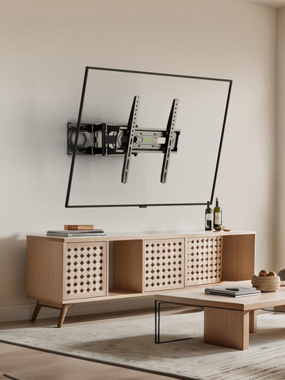 USX MOUNT TV Wall Mount for 32-65 inch Flat Screen/LED/4K up to 110lbs, Full Motion TV Mount Bracket with Swivel & Tilt Articulating Dual Arms, Max VESA 400x400mm, Fits 12/16" Wood Studs