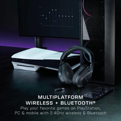 Turtle Beach Stealth 600 Wireless Multiplatform Amplified Gaming Headset for PS5, PS4, PC, & Mobile – Bluetooth, 80-Hr Battery, Noise-Cancelling Flip-to-Mute Mic, 50mm Speakers – Black